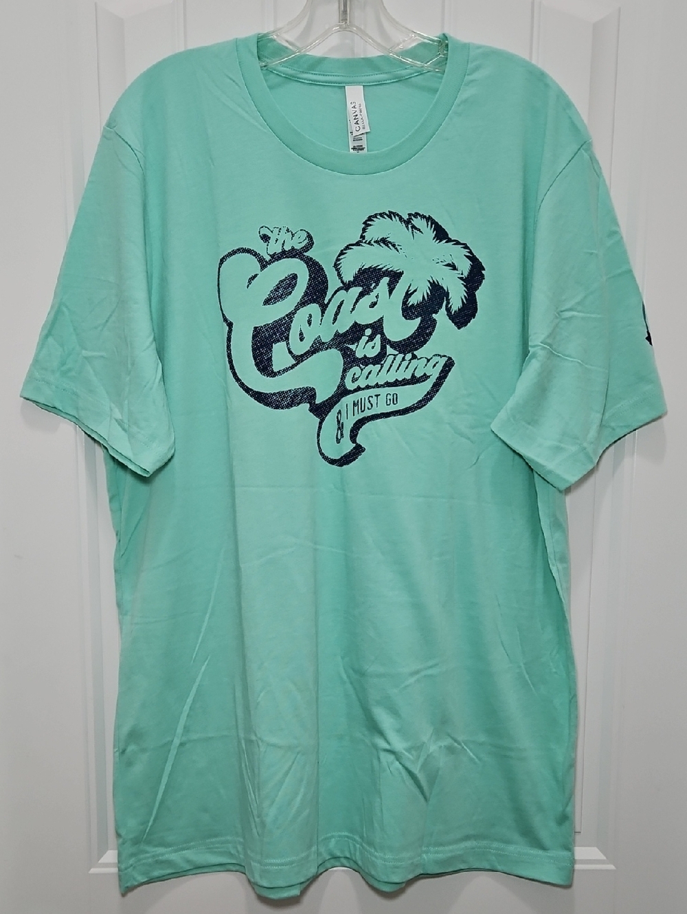 Mason Jar Label The Coast Is Calling And I Must Go Graphic Print T-shirt New